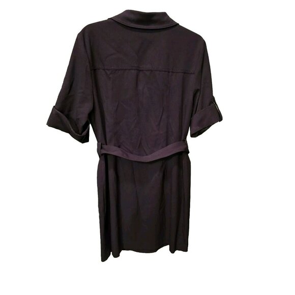 Michael Kors Core of Kors Belted Multi Pocket Midi Dress Black Large Business - Picture 4 of 6